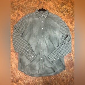 Southern Tide 100% Cotton Green and Grey Plaid Button Down Shirt